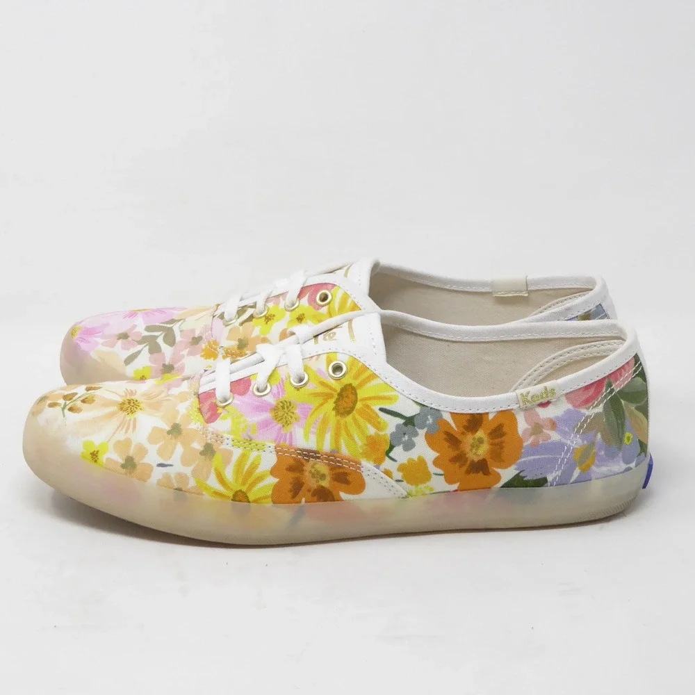 Keds x Rifle Paper Co Marguerite Floral Canvas Lace Up Sneakers